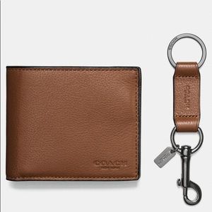 Coach COMPACT WALLET WITH TRIGGER SNAP KEY FOB NWT